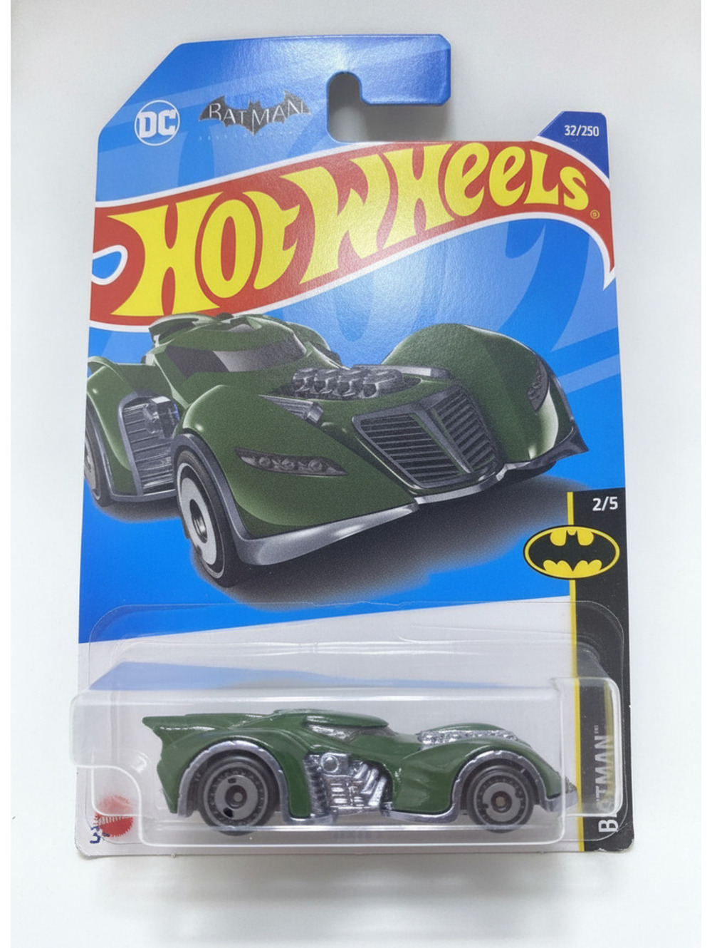 2022 Hot Wheels Batman: Arkham Asylum Batmobile 32/250 Batman 2/5 Green Variant